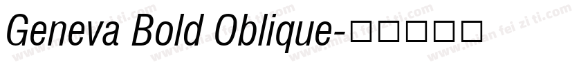 Geneva Bold Oblique字体转换